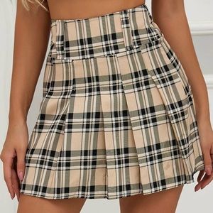 Plaid Print Skirt